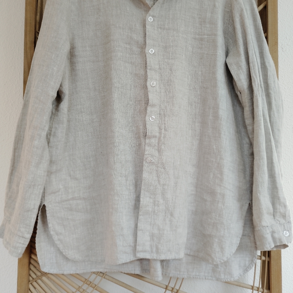 Crown Linen Designs Button Front Shirt / Size Large - Picture 5 of 9